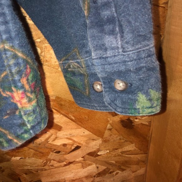 VTG Eddie Bauer Outdoor Print Heavyweight Overshirt Jacket - Picture 6 of 10